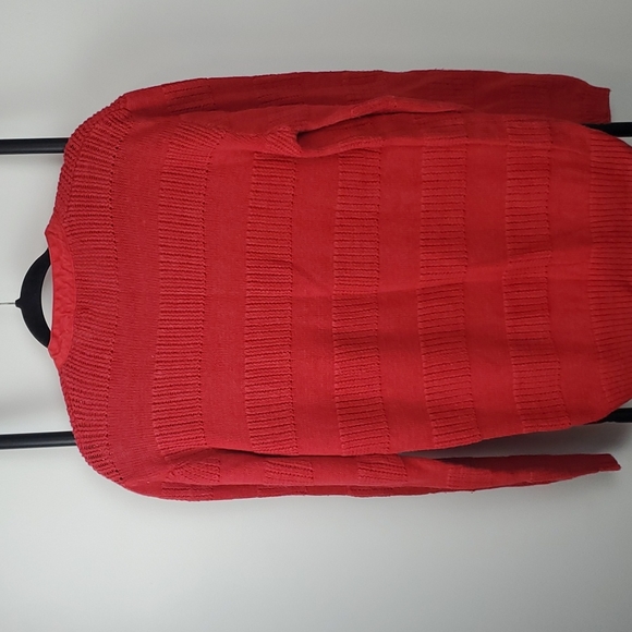 Vintage Loris Azzaro Pour Homme red polo sweater knit men size M - Picture 6 of 8